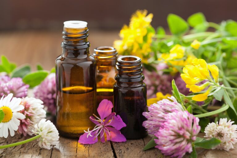 Essential oils and medical flowers herbs